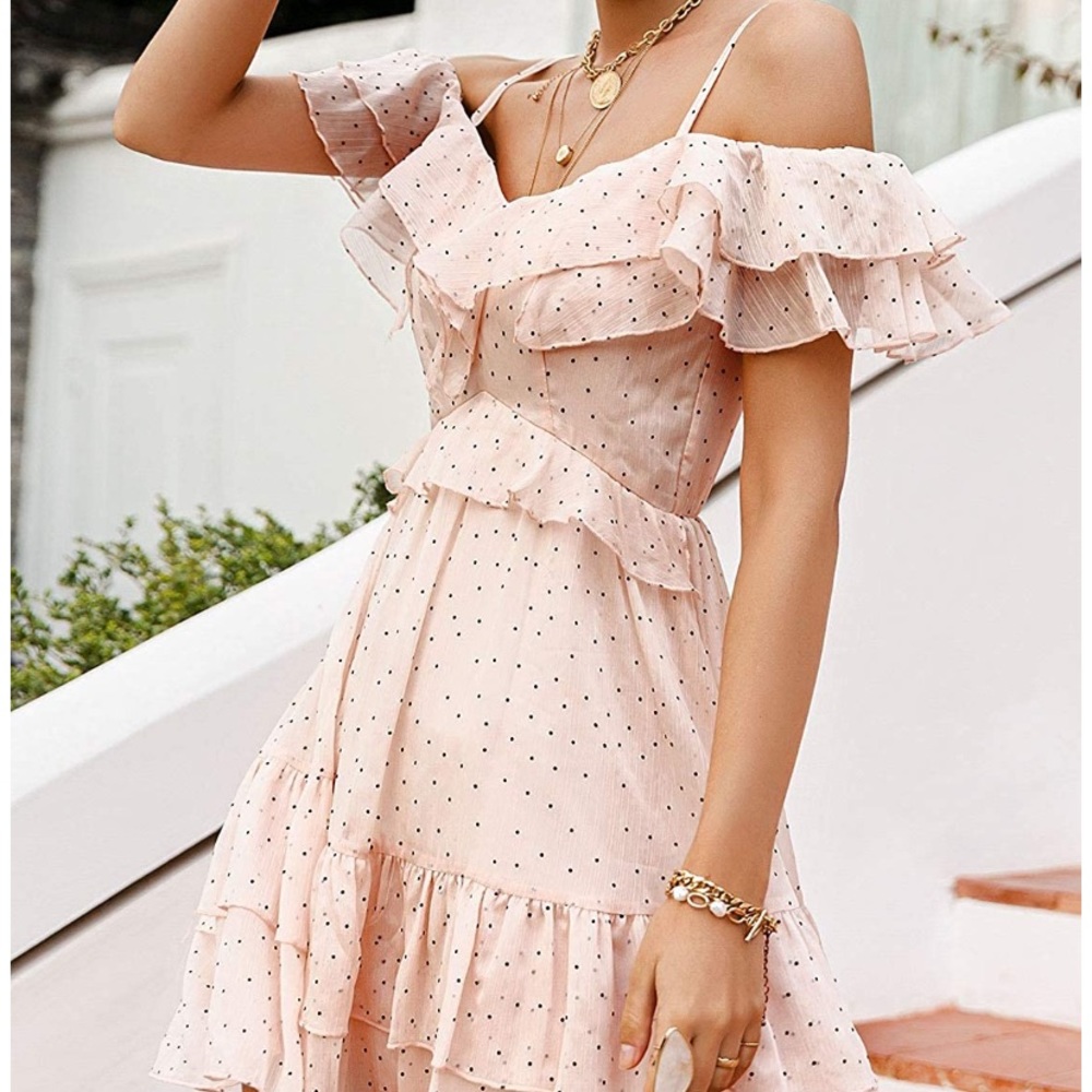 Chiffon off shoulder dress